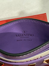 Load image into Gallery viewer, Valentino Garavani Purple Rockstud Card Case

