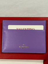 Load image into Gallery viewer, Valentino Garavani Purple Rockstud Card Case
