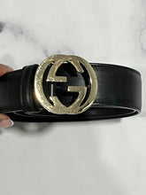 Load image into Gallery viewer, Gucci Black GG Leather Belt
