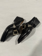 Load image into Gallery viewer, Partlow Black Silver Hardware Slip On Mules
