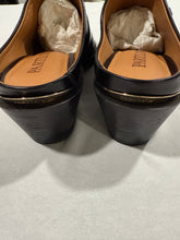 Load image into Gallery viewer, Partlow Black Silver Hardware Slip On Mules
