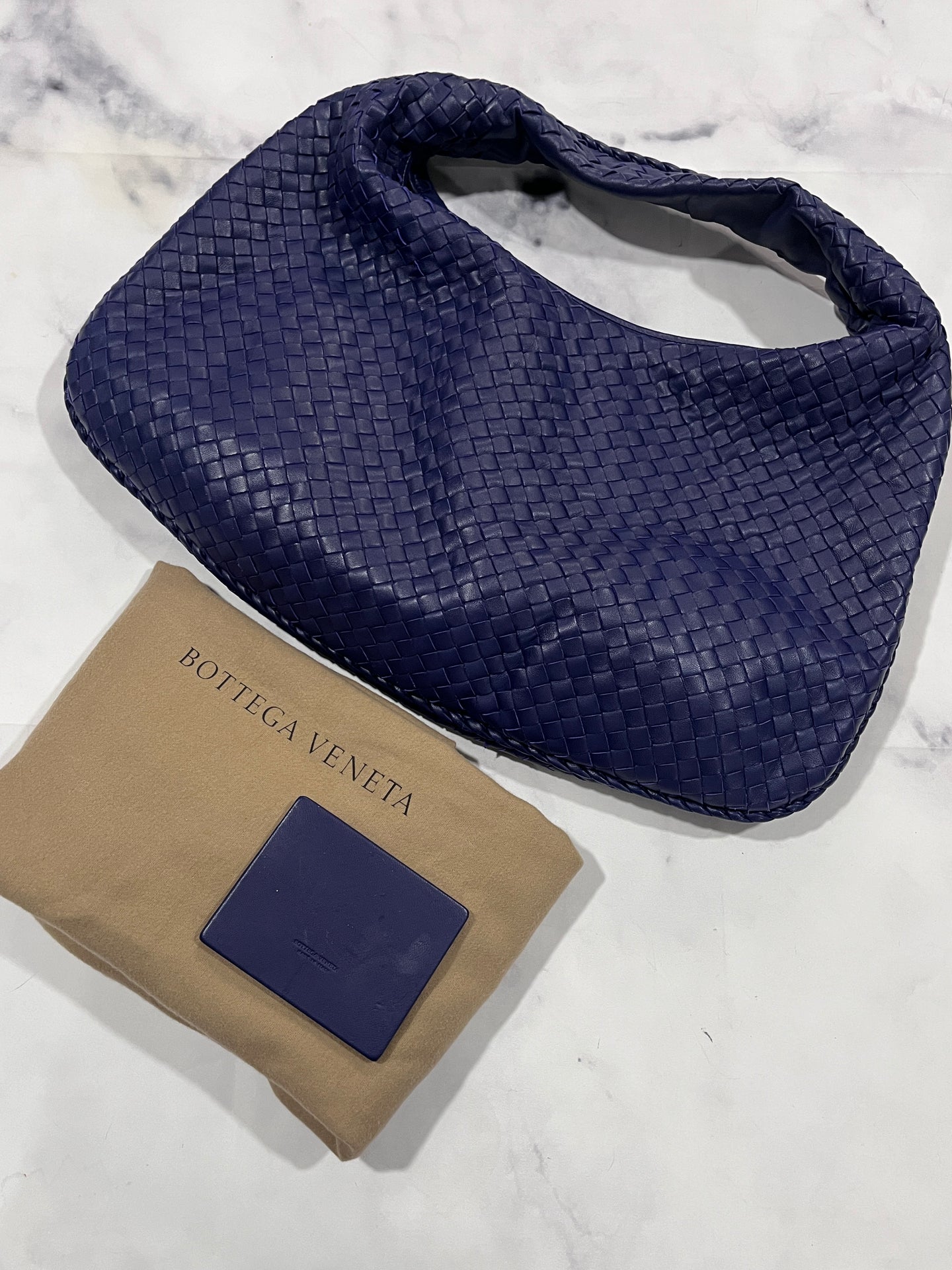 Bottega Veneta Leather Purple Hobo Bag