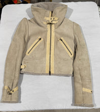Load image into Gallery viewer, Brunello Cucinelli Beige Suede Shearling Jacket Size XS/S
