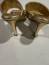 Load image into Gallery viewer, Louis Vuitton Vintage Gold Metallic 2 Strap Sandal
