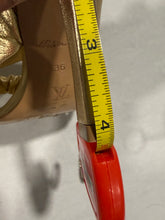 Load image into Gallery viewer, Louis Vuitton Vintage Gold Metallic 2 Strap Sandal
