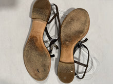 Load image into Gallery viewer, Chanel Chocolate Brown Silvertone CC Sandals

