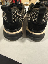 Load image into Gallery viewer, Chanel 21C Black Gray Lattice Suede CC Sneaker
