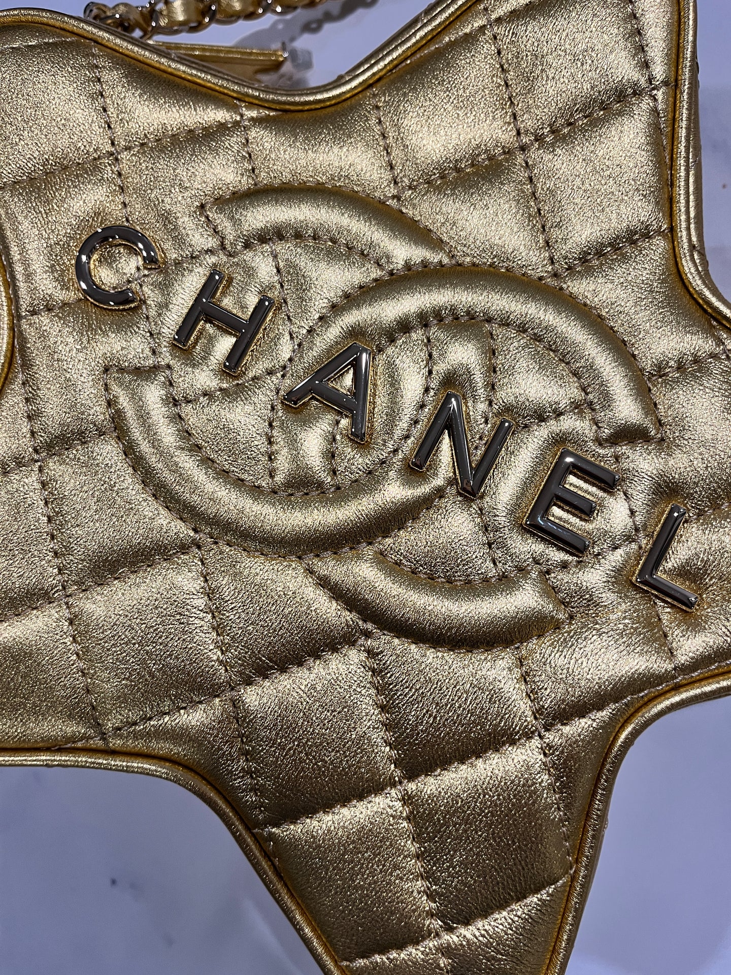Chanel Runway Star Metallic Gold Crossbody Bag