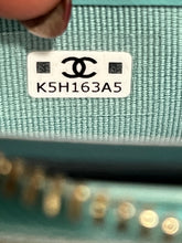 Load image into Gallery viewer, Chanel Turquoise Zippy Long Caviar Wallet

