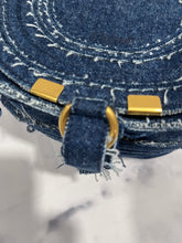 Load image into Gallery viewer, Chloe Denim Small Marcie Saddlebag Crossbody
