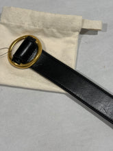 Load image into Gallery viewer, Saint Laurent GHW Buckle Black Leather Belt
