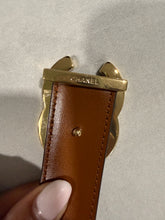Load image into Gallery viewer, Chanel GHW Buckle Black/Camel Reversible Leather Belt
