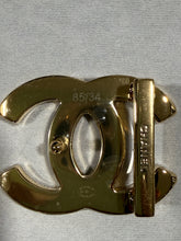 Load image into Gallery viewer, Chanel GHW Buckle Black/Camel Reversible Leather Belt
