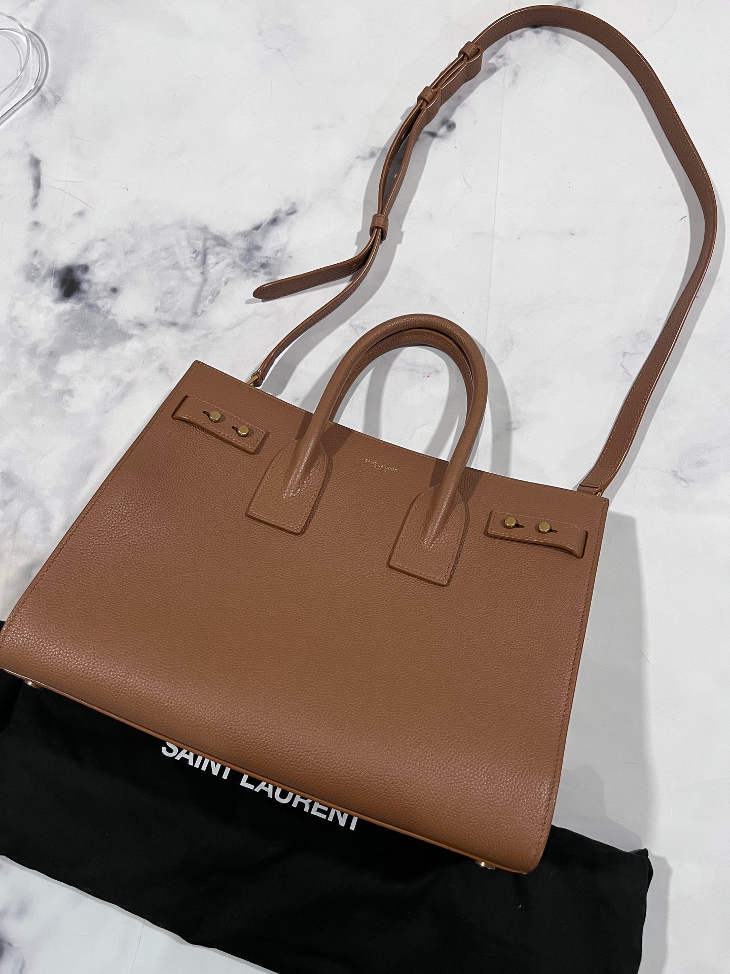 Saint Laurent YSL Caramel Small Sac De Jour