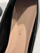 Load image into Gallery viewer, Dior Black Patent Leather Bow Accent Pumps
