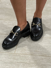 Load image into Gallery viewer, Gucci Horsebit Black Leather Round Toe Loafers
