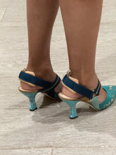 Load image into Gallery viewer, Fendi Colibri Turquoise Blue Mesh Heels
