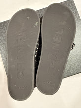 Load image into Gallery viewer, Chanel 21A Black Leather Tweed Dad Sandals
