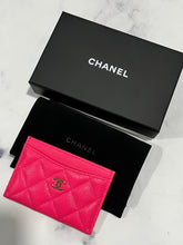 Load image into Gallery viewer, Chanel Hot Pink Caviar Card Case
