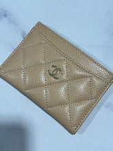 Load image into Gallery viewer, Chanel Beige Caviar Card Case
