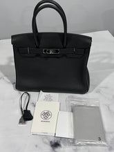 Load image into Gallery viewer, Hermes Unisex 30 Togo Black Leather Birkin
