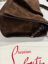 Load image into Gallery viewer, Christian Louboutin Chocolate Brown Suede Shoulder Flap Bag

