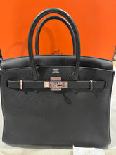 Load image into Gallery viewer, Hermes Unisex 30 Togo Black Leather Birkin
