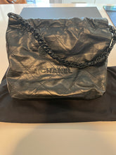 Load image into Gallery viewer, Chanel 22 Black on Black Hobo
