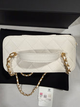 Load image into Gallery viewer, Chanel 25A White Caviar GHW Tophandle Crossbody Vanity Bag
