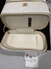 Load image into Gallery viewer, Chanel 25A White Caviar GHW Tophandle Crossbody Vanity Bag
