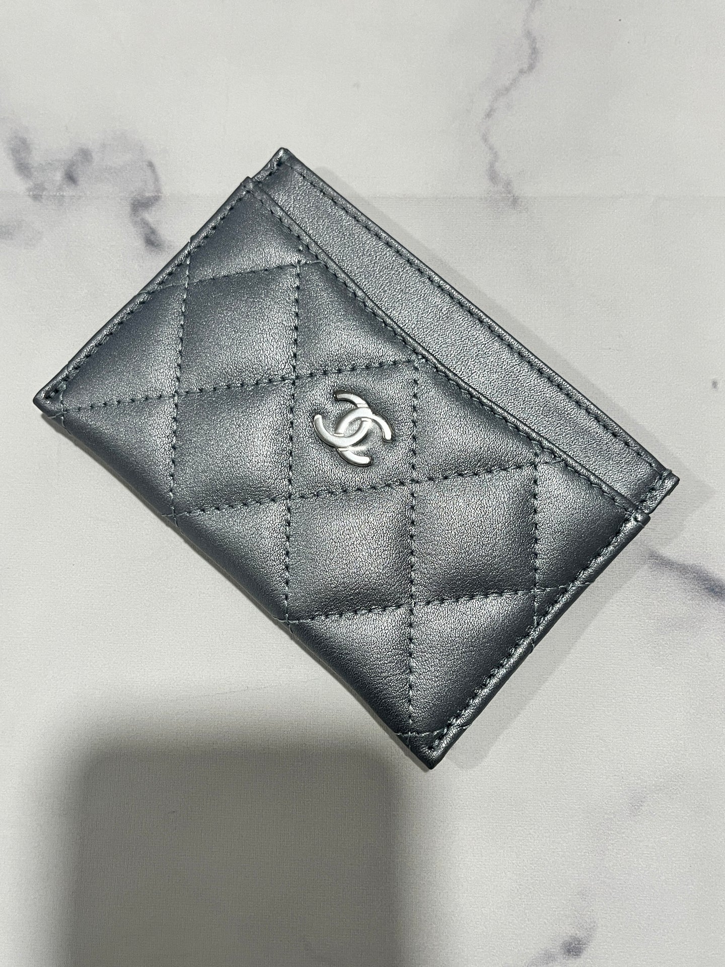 Chanel Silver Card Case