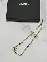 Load image into Gallery viewer, Chanel CC Pearl Crystal Black Pearl Choker Necklace
