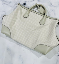 Load image into Gallery viewer, Gucci Ivory Diamonte Canvas and Leather Weekender Travel Bag
