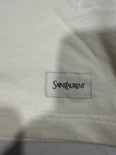 Load image into Gallery viewer, Saint Laurent Cotton Modal  White Crew Neck T Shirt
