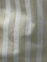 Load image into Gallery viewer, Saint Laurent Cotton Pique Striped Beige Button Front Shirt
