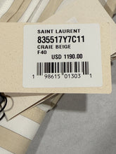 Load image into Gallery viewer, Saint Laurent Cotton Pique Striped Beige Button Front Shirt

