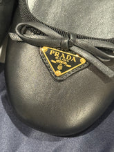 Load image into Gallery viewer, Prada Black Leather Round Toe Slingbacks
