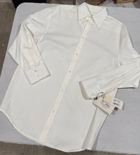 Load image into Gallery viewer, Saint Laurent Cotton Pique Striped White Button Front Shirt
