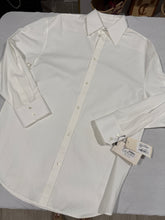 Load image into Gallery viewer, Saint Laurent Cotton Pique Striped White Button Front Shirt

