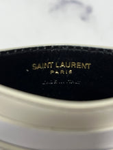 Load image into Gallery viewer, Saint Laurent Ivory Patent Embossed Gold Hardware Card Case
