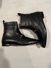 Load image into Gallery viewer, Christian Louboutin Black Flat Chain Ankle Booties
