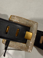 Load image into Gallery viewer, Balenciaga Black Belt Crystal Embedded
