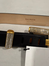 Load image into Gallery viewer, Balenciaga Black Belt Crystal Embedded
