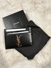 Load image into Gallery viewer, Saint Laurent Black Silver/Gold Hardware Card Case
