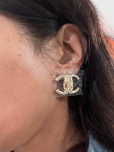 Load image into Gallery viewer, Chanel  CC Gold Tone Turnlock Large Earrings
