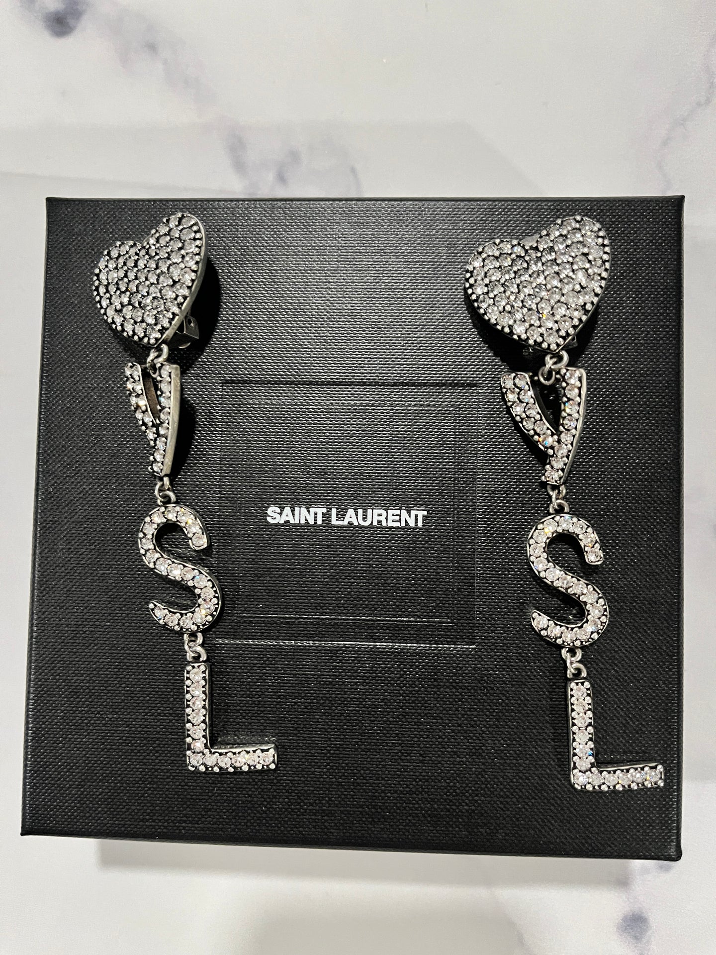 Saint Laurent YSL Opyum Heart Earrings