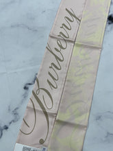 Load image into Gallery viewer, Burberry Pink Yellow Rose Skinny Silk Scarf
