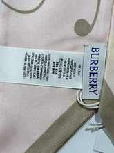 Load image into Gallery viewer, Burberry Pink Yellow Rose Skinny Silk Scarf
