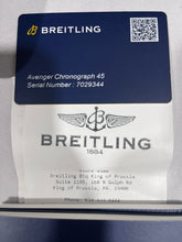 Load image into Gallery viewer, Breitling 45mm Avenger Chronograph Blue Dial Watch
