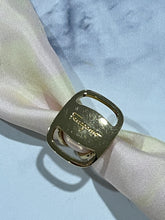 Load image into Gallery viewer, Ferragamo Gold Tone Scarf Ring
